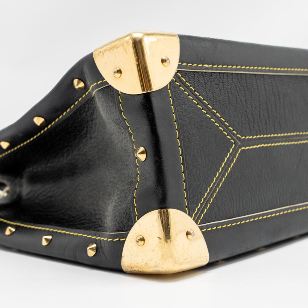 AAA Replica Louis Vuitton LV VINTAGE SHOULDER BAG BLACK GHW