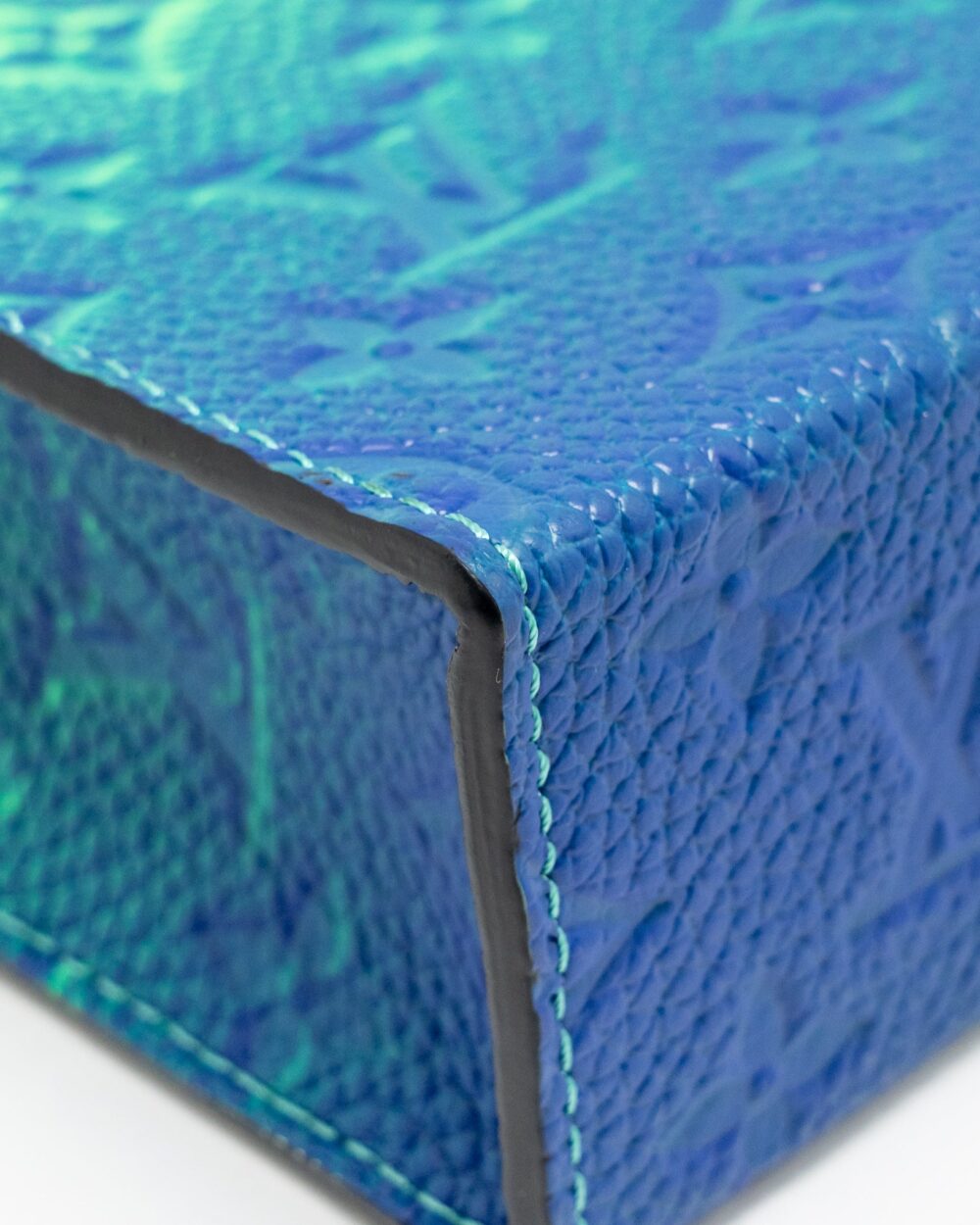 AAA Replica Louis Vuitton LV PETIT SAC PLAT XS VIRGIL ABLOH TAURILLON ILLUSION BLUE/GREEN SHW