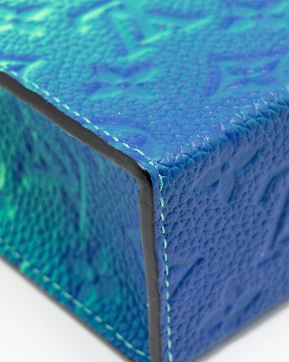 AAA Replica Louis Vuitton LV PETIT SAC PLAT XS VIRGIL ABLOH TAURILLON ILLUSION BLUE/GREEN SHW