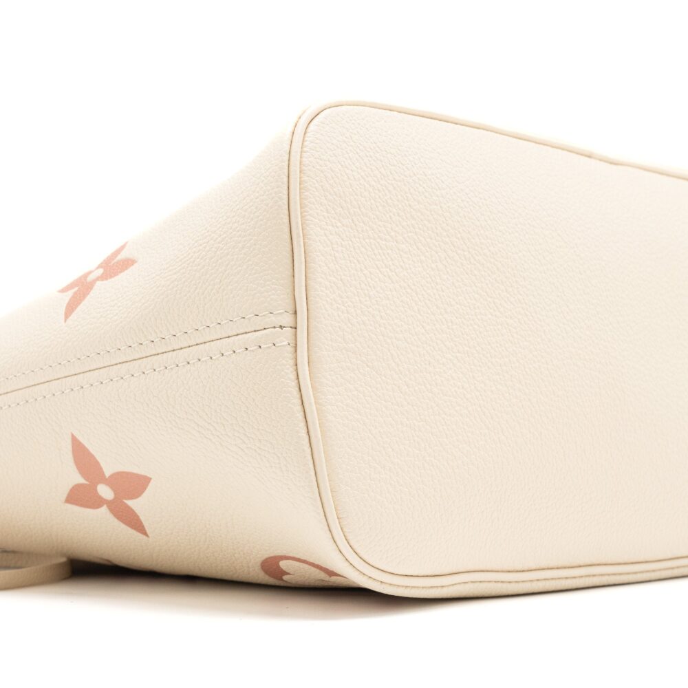 AAA Replica Louis Vuitton LV NEVERFULL MM MONOGRAM EMPREINTE CRÈME/ROSE TRIANON GHW