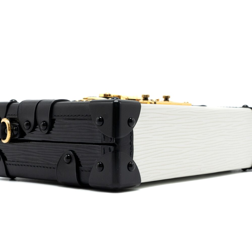 AAA Replica Louis Vuitton LV PETIT MALLE EPI WHITE/BLACK GHW