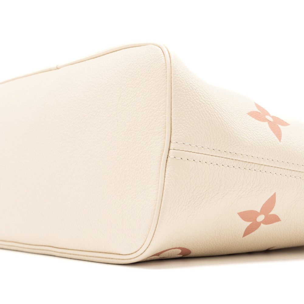 AAA Replica Louis Vuitton LV NEVERFULL MM MONOGRAM EMPREINTE CRÈME/ROSE TRIANON GHW