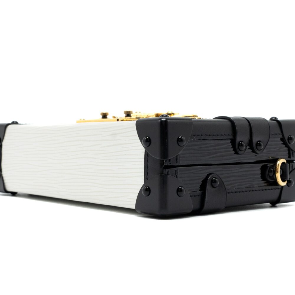 AAA Replica Louis Vuitton LV PETIT MALLE EPI WHITE/BLACK GHW