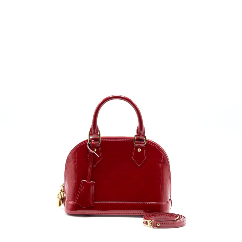 AAA Replica Louis Vuitton LV ALMA BB VERNIS RED GHW