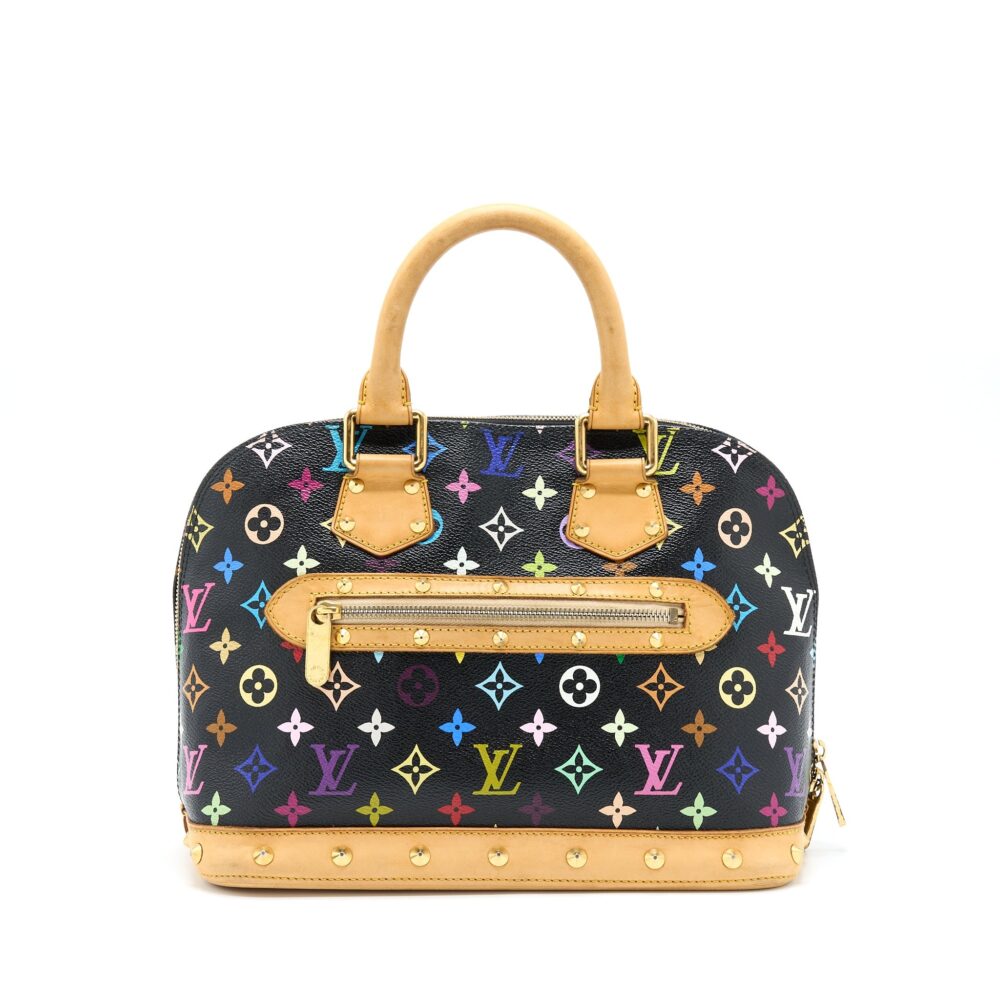 AAA Replica Louis Vuitton LV ALMA BAG MONOGRAM CANVAS MULTICOLOUR/ BLACK GHW