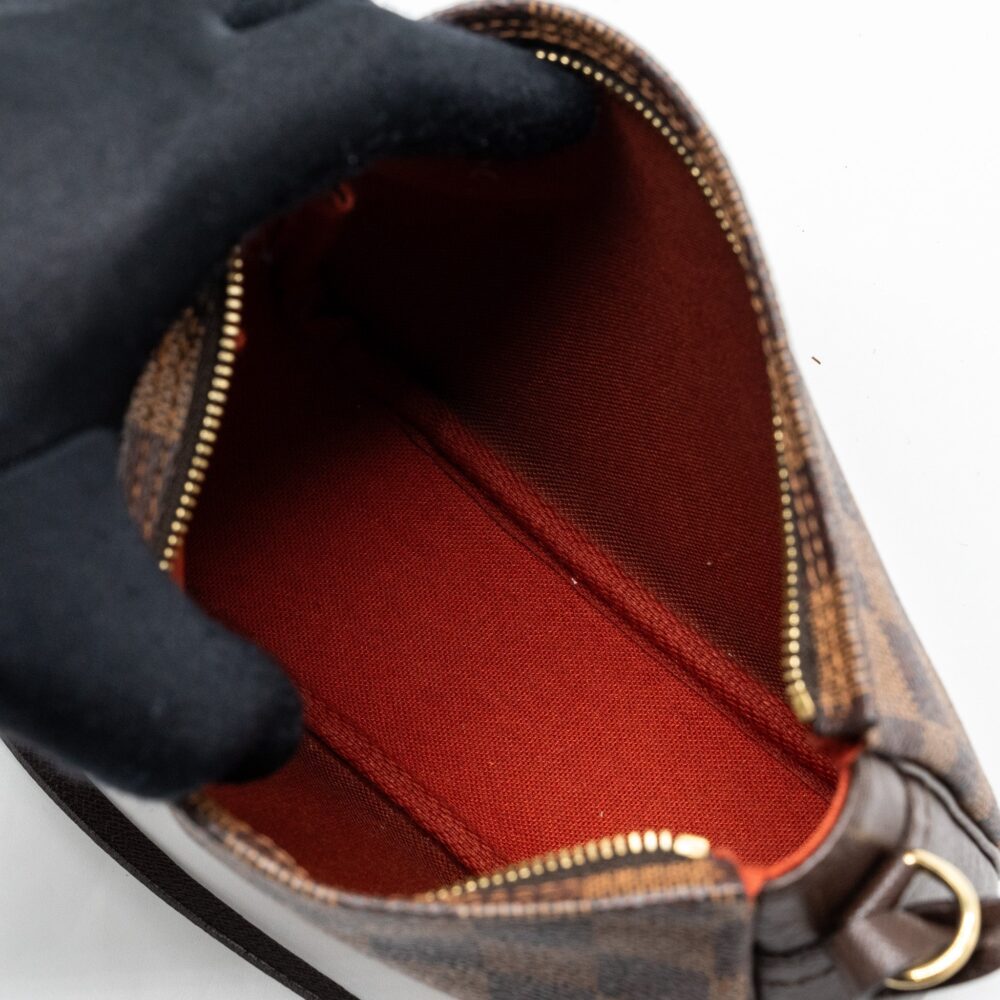 AAA Replica Louis Vuitton LV VINTAGE SQUARE SHOULDER BAG DAMIER EBENE GHW
