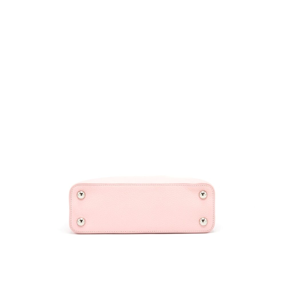 AAA Replica Louis Vuitton LV CAPUCINES BB IN PINK WITH RED FLORAL PATTERN