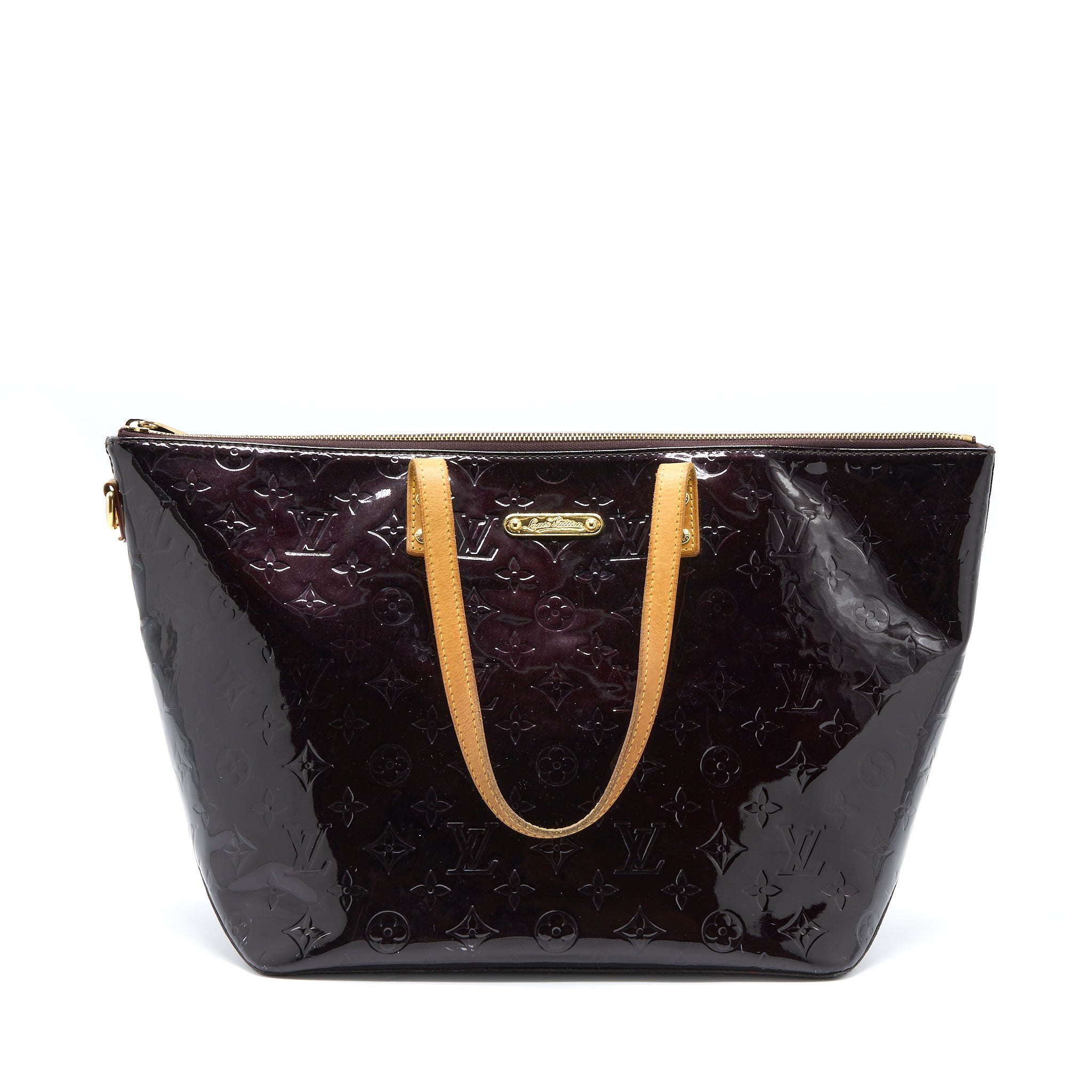 AAA Replica Louis Vuitton LV VERNIS BELLEVUE GM BAG PATENT AMARANTE GHW