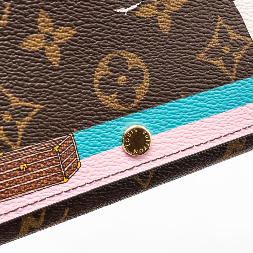 AAA Replica Louis Vuitton LV SARAH WALLET 2016 CHRISTMAS LIMITED EDITION MONOGRAM CANVAS ROSE BALLERINE GHW