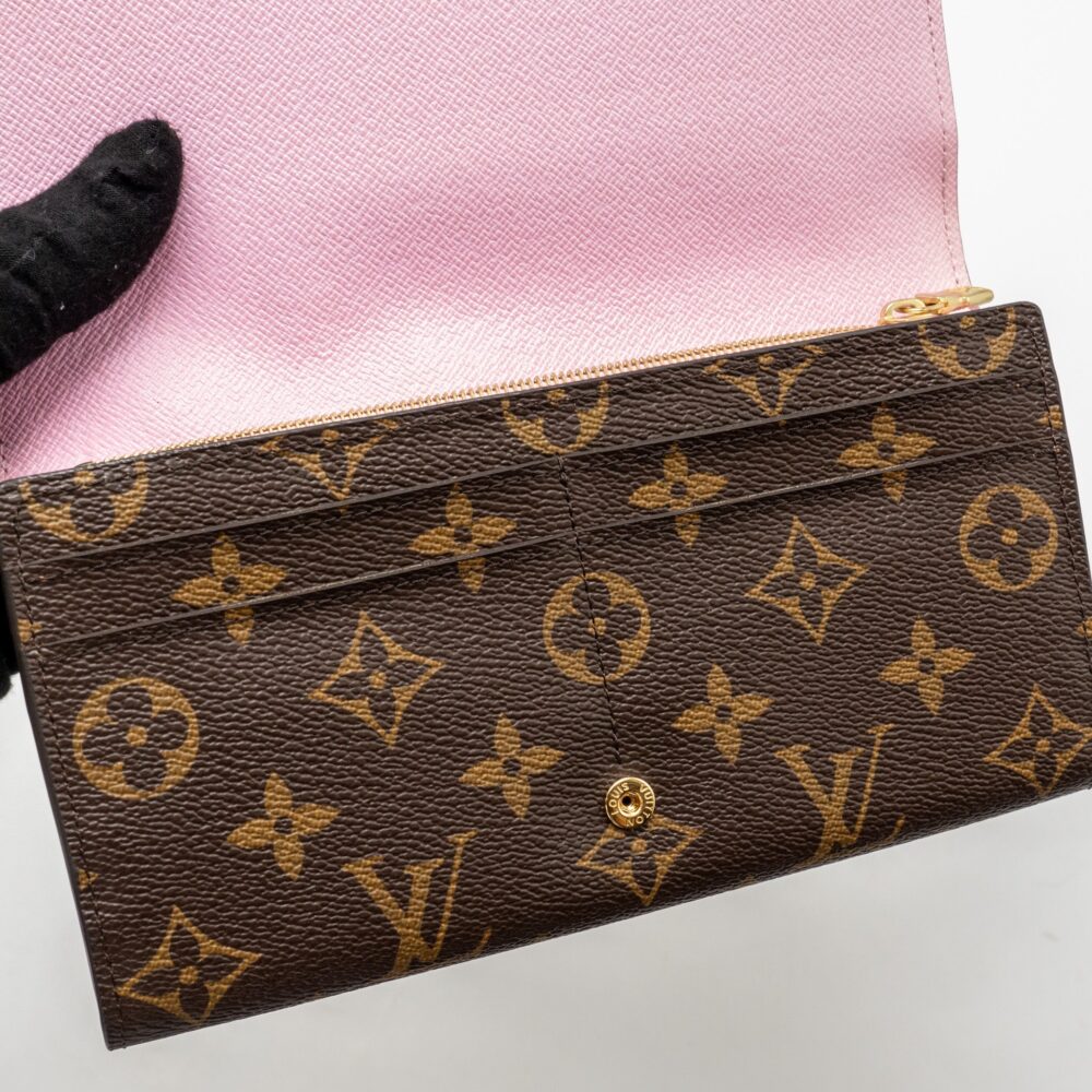 AAA Replica Louis Vuitton LV SARAH WALLET 2016 CHRISTMAS LIMITED EDITION MONOGRAM CANVAS ROSE BALLERINE GHW