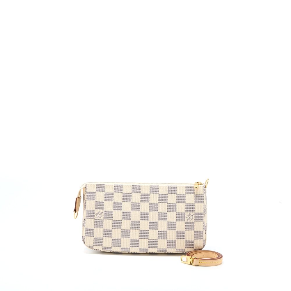 AAA Replica Louis Vuitton LV POCHETTE ACCESSORIES DAMIER AZUR CANVAS GHW (NEW VERSION)