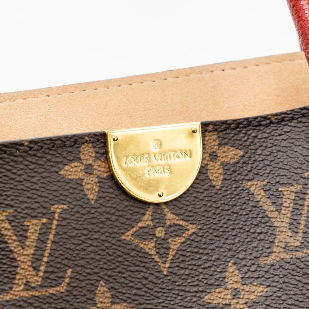 AAA Replica Louis Vuitton LV TOP HANDLE TOTE BAG MONOGRAM CANVAS / RED GHW