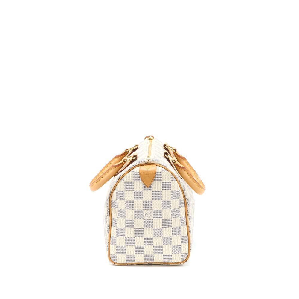 AAA Replica Louis Vuitton LV SPEEDY 25 DAMIER AZUR CANVAS GHW