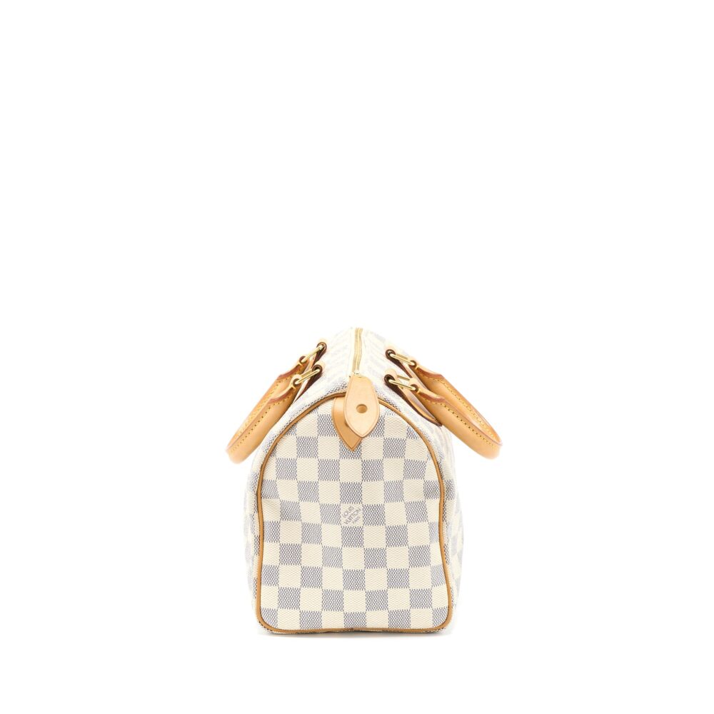 AAA Replica Louis Vuitton LV SPEEDY 25 DAMIER AZUR CANVAS GHW