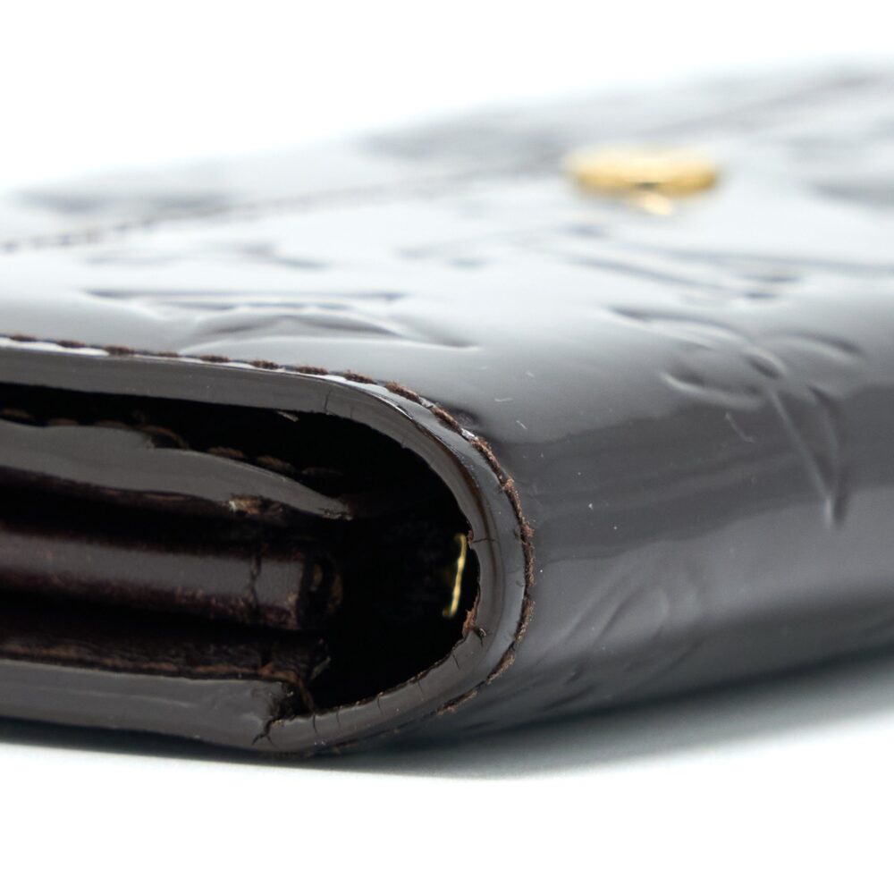 AAA Replica Louis Vuitton LV SARAH LONG WALLET VERNIS AMARANTE GHW