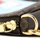 AAA Replica Louis Vuitton LV MINI POCHETTE ACCESSCORIES MONOGRAM CANVAS/HOT PINK GHW
