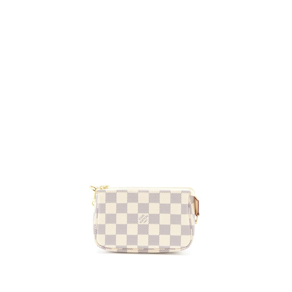 AAA Replica Louis Vuitton LV MINI POCHETTE ACCESSORIES DAMIER AZUR CANVAS GHW
