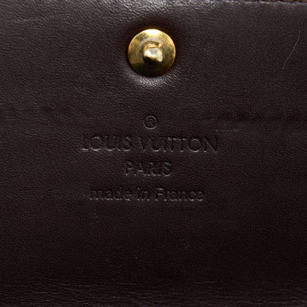 AAA Replica Louis Vuitton LV SARAH LONG WALLET VERNIS AMARANTE GHW