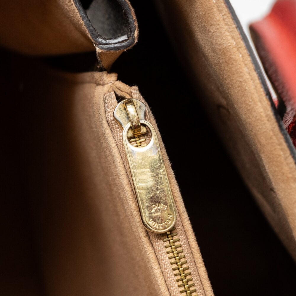 AAA Replica Louis Vuitton LV TOP HANDLE TOTE BAG MONOGRAM CANVAS / RED GHW