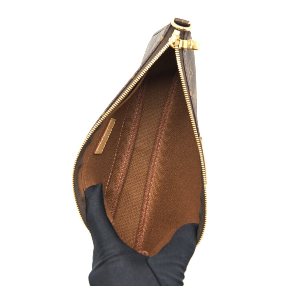 AAA Replica Louis Vuitton LV MULTI POCHETTE ACCESSORIES MONOGRAM CANVAS WITH ROSE CLAIR STRAP GHW