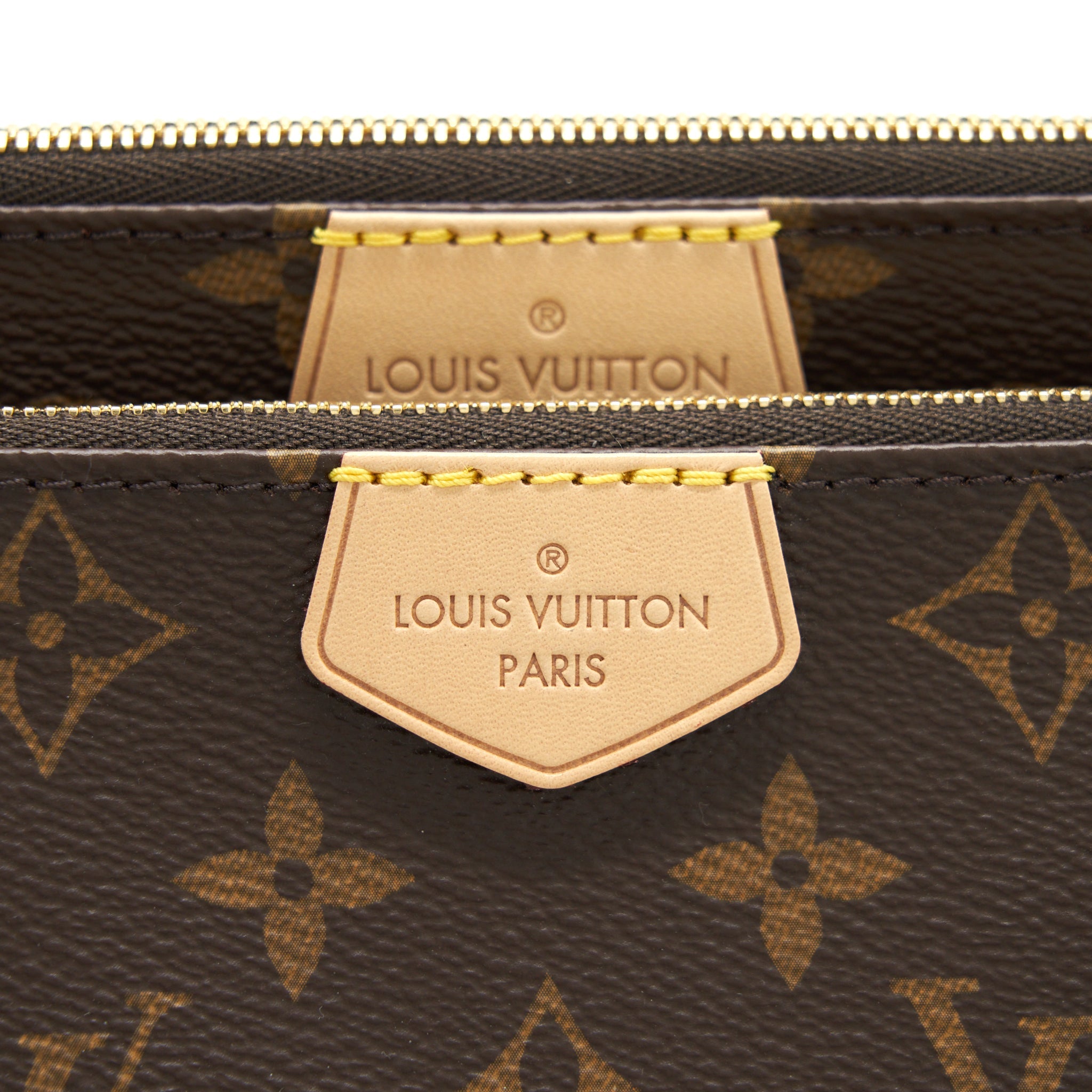 AAA Replica Louis Vuitton LV MULTI POCHETTE ACCESSORIES MONOGRAM CANVAS WITH ROSE CLAIR STRAP GHW