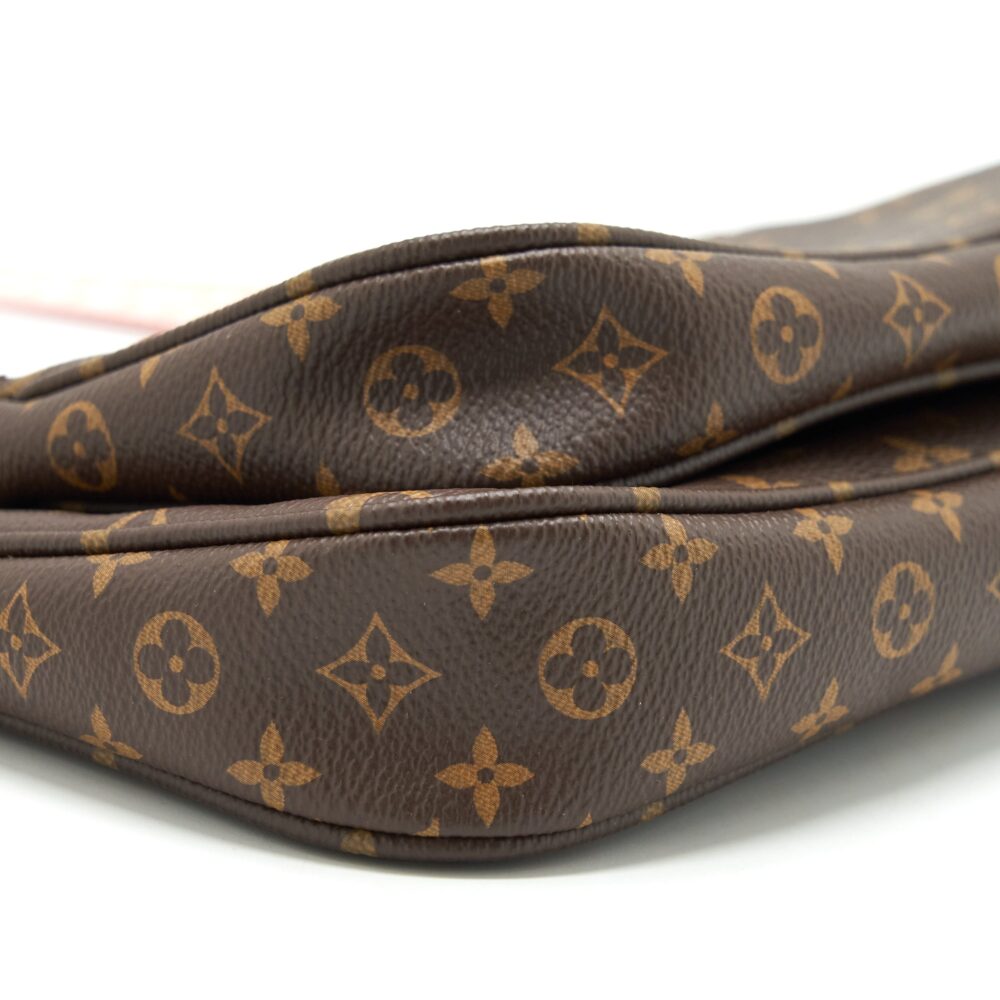 AAA Replica Louis Vuitton LV MULTI POCHETTE ACCESSORIES MONOGRAM CANVAS ROSE CLAIR GHW