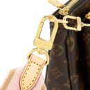 AAA Replica Louis Vuitton LV MULTI POCHETTE ACCESSORIES MONOGRAM CANVAS WITH ROSE CLAIR STRAP GHW