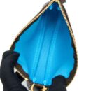 AAA Replica Louis Vuitton LV MINI POCHETTE ACCESSORIES MONOGRAM CANVAS/BLUE GHW