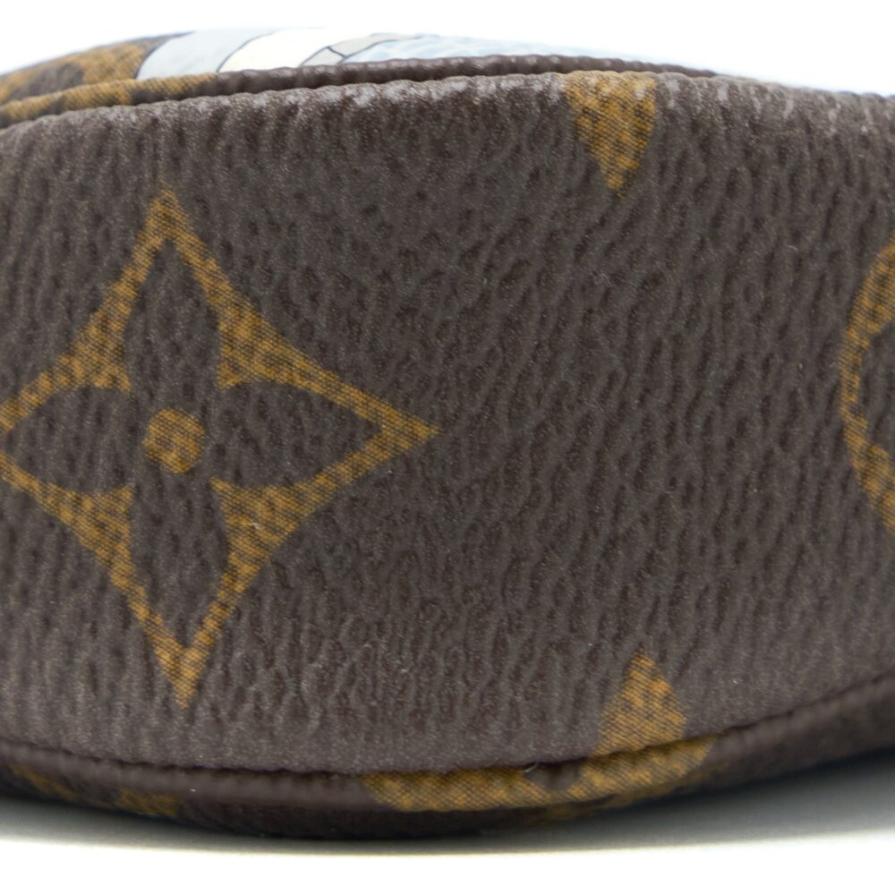 AAA Replica Louis Vuitton LV MINI POCHETTE ACCESSORIES MONOGRAM CANVAS/PINK GHW