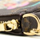 AAA Replica Louis Vuitton LV MINI POCHETTE ACCESSORIES MONOGRAM CANVAS/PINK GHW
