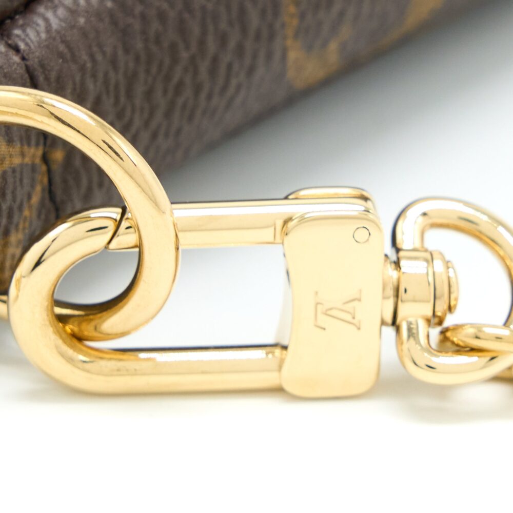 AAA Replica Louis Vuitton LV MINI POCHETTE ACCESSORIES MONOGRAM CANVAS/PINK GHW