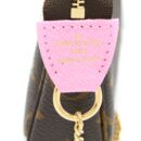 AAA Replica Louis Vuitton LV MINI POCHETTE ACCESSORIES MONOGRAM CANVAS/PINK GHW