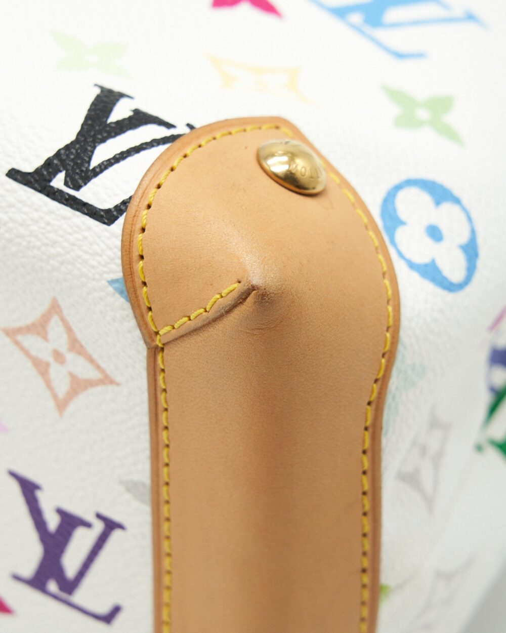 AAA Replica Louis Vuitton LV VINTAGE TOTE BAG WHITE/MULTICOLOUR GHW