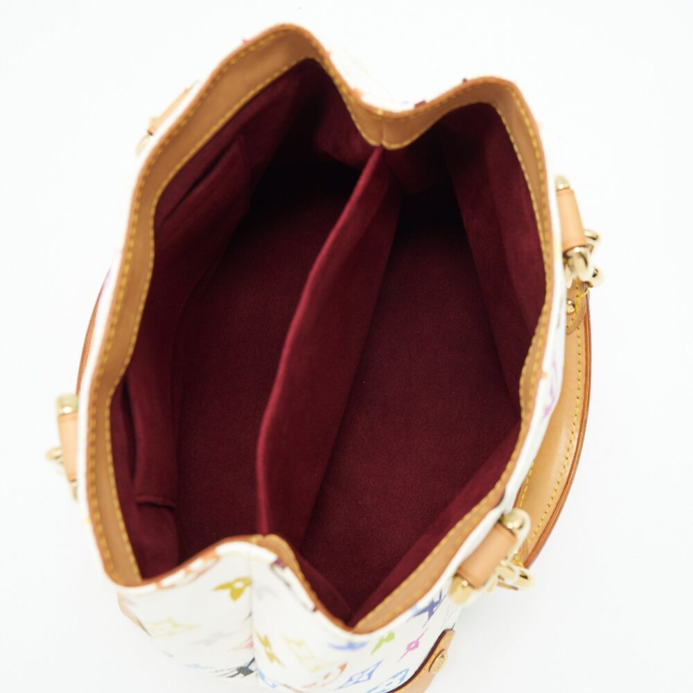 AAA Replica Louis Vuitton LV VINTAGE TOTE BAG WHITE/MULTICOLOUR GHW