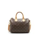 AAA Replica Louis Vuitton LV SPEEDY25 WITH STRAP MONOGRAM CANVAS