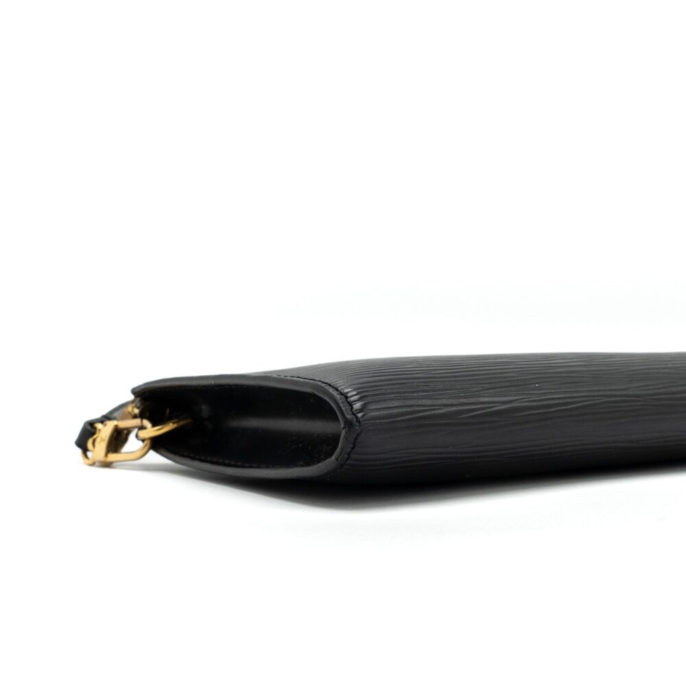 AAA Replica Louis Vuitton LV POCHETTE ACCESSORIES EPI LEATHER BLACK SHW