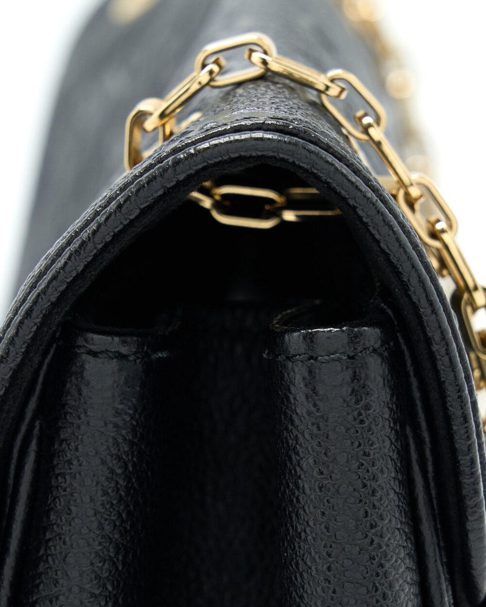 AAA Replica Louis Vuitton LV SAINT GERMAIN CHAIN EMPREINTE BLACK GHW