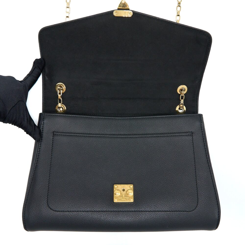 AAA Replica Louis Vuitton LV SAINT GERMAIN CHAIN EMPREINTE BLACK GHW
