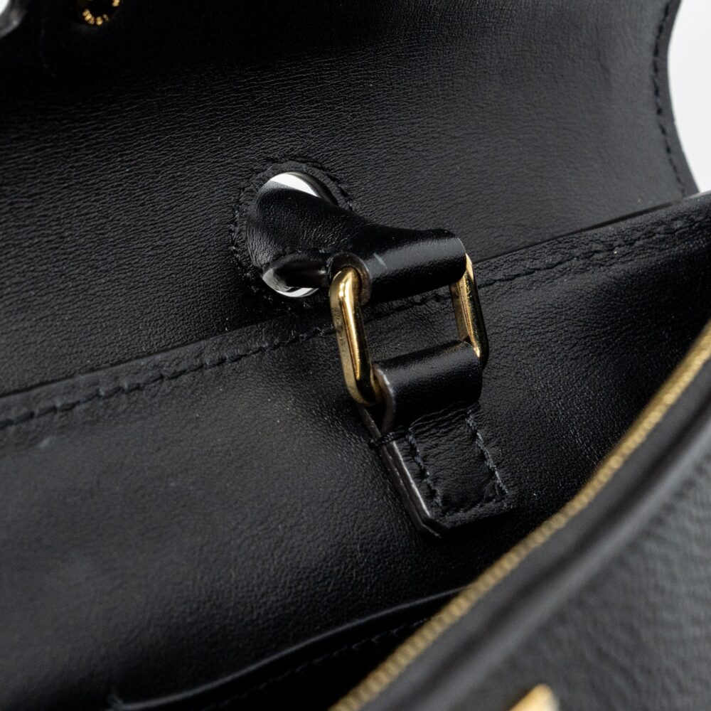 AAA Replica Louis Vuitton LV FLAP SHOULDER BAG CALFSKIN BLACK GHW