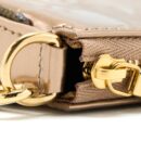 AAA Replica Louis Vuitton LV MINI POCHETTE ACCESSORIES PATENT BRONZE GHW (NEW VERSION)