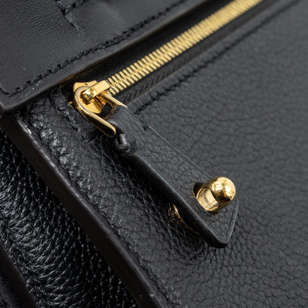 AAA Replica Louis Vuitton LV FLAP SHOULDER BAG CALFSKIN BLACK GHW