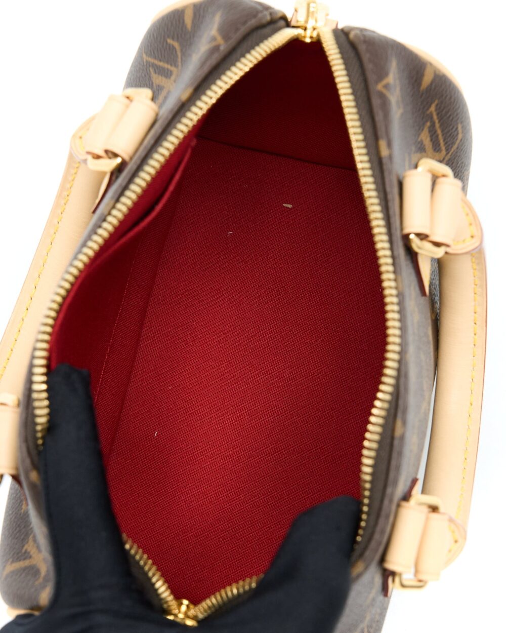 AAA Replica Louis Vuitton LV SPEEDY BANDOULIERE 20 MONOGRAM CANVAS BLACK STRAP
