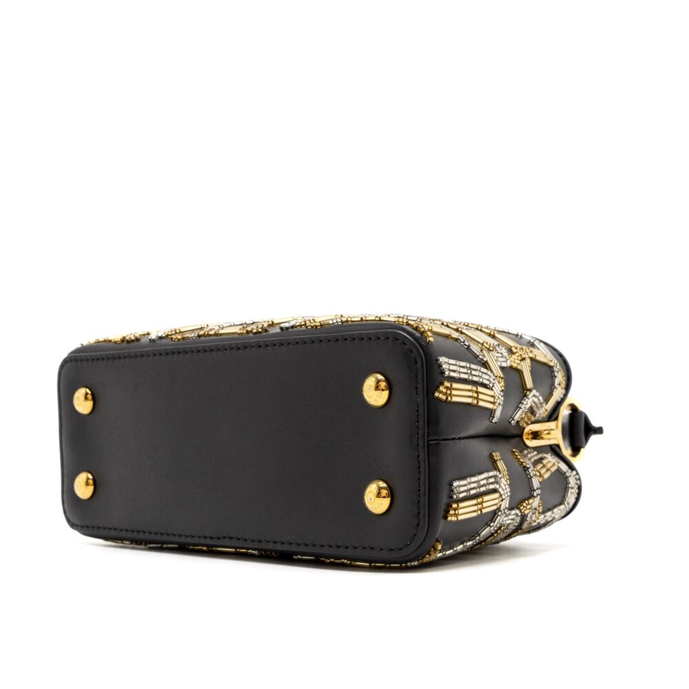 AAA Replica Louis Vuitton LV CAPUCINES BB 21FW LIMITED EDITION CALFSKIN BLACK/MULTICOLOUR GHW