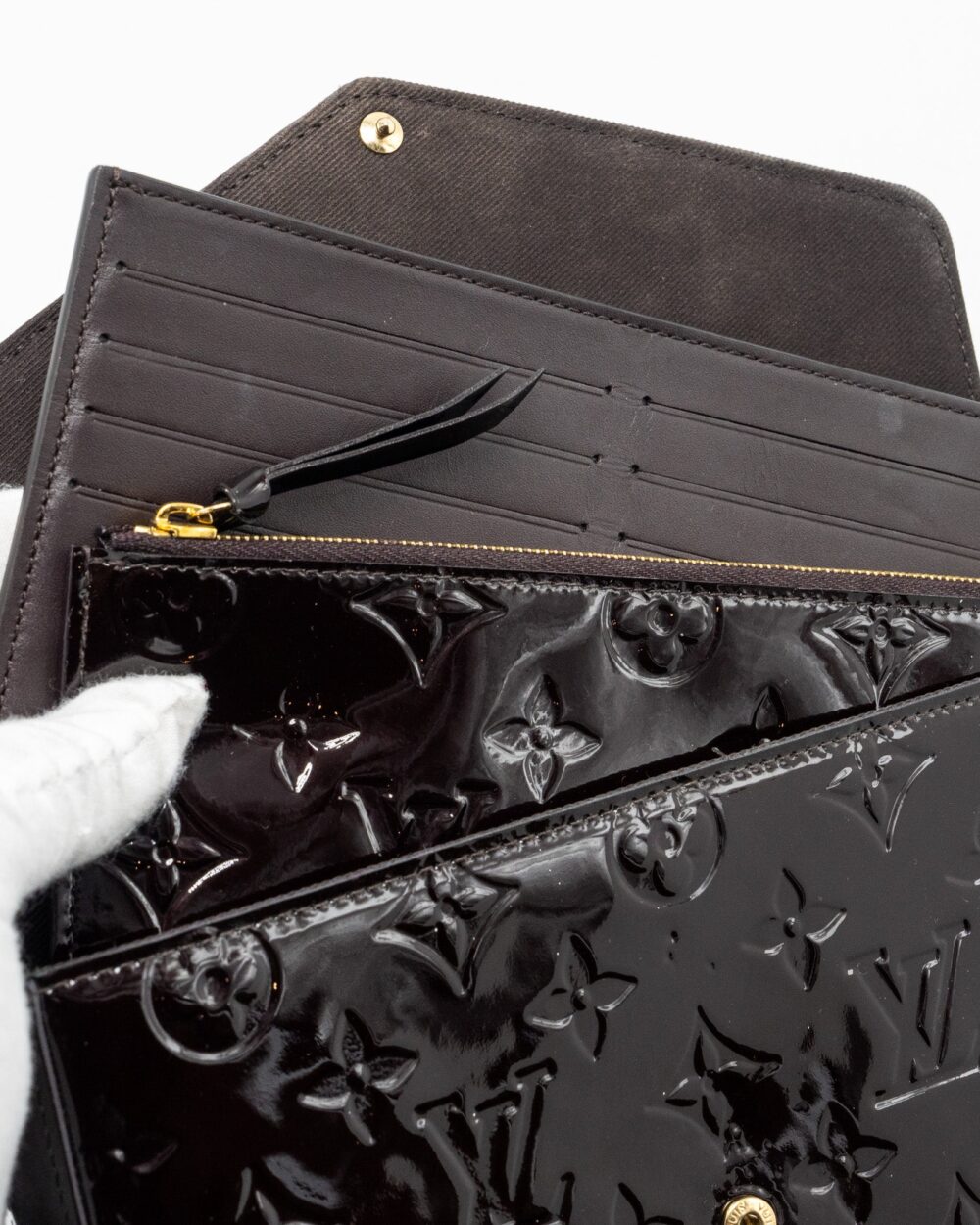 AAA Replica Louis Vuitton LV FELICIE POCHETTE MONOGRAM PATENT AMATANTE GHW