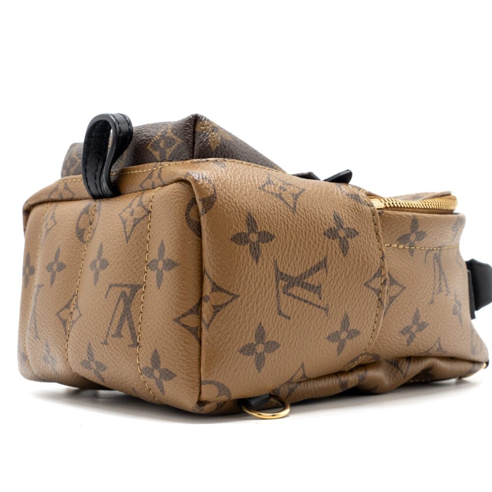 AAA Replica Louis Vuitton LV MINI PALM SPRING BACKPACK REVERSE MONOGRAM CANVAS GHW