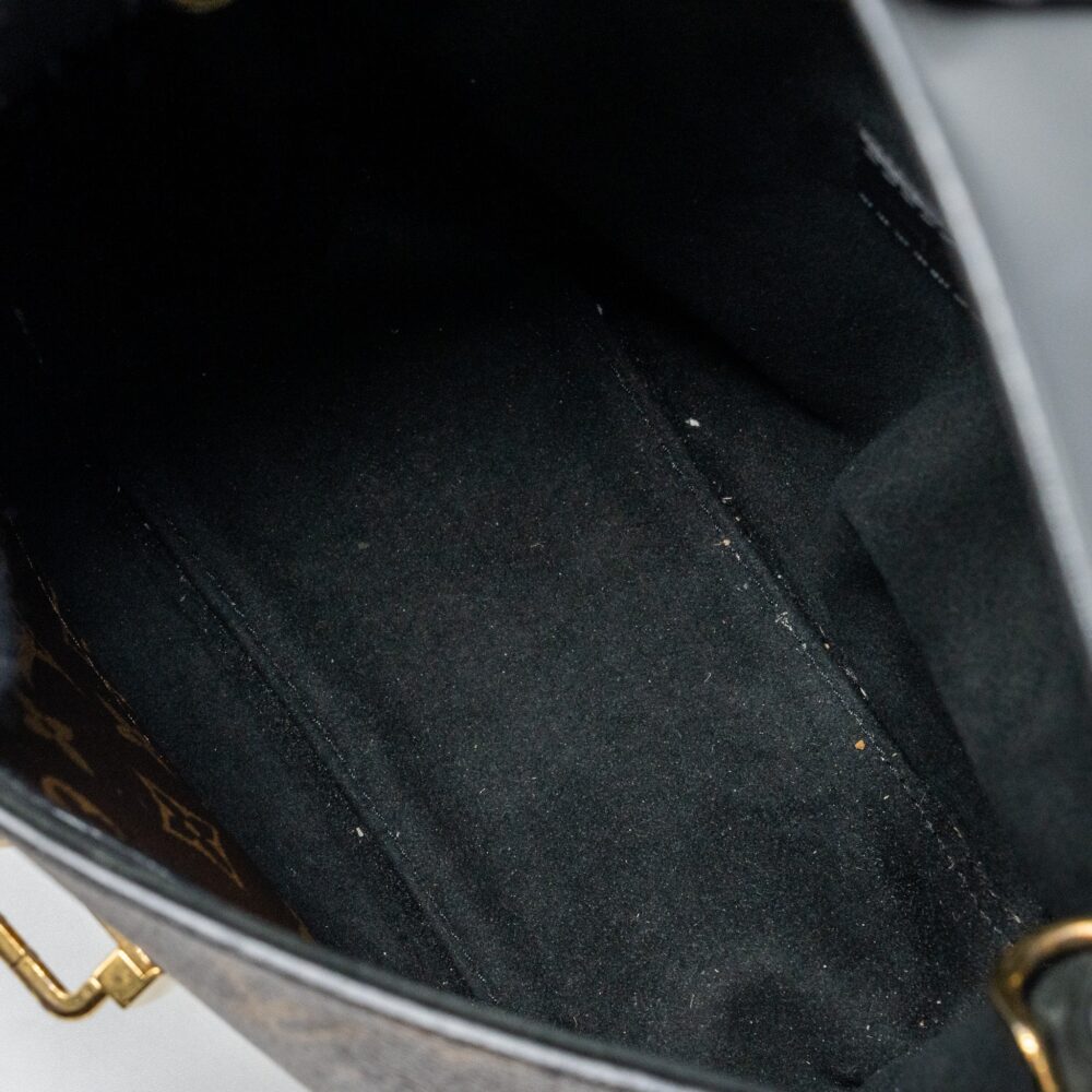 AAA Replica Louis Vuitton LV TOP HANDLE FLAP BAG MONOGRAM CANVAS / CALFSKIN BLACK GHW