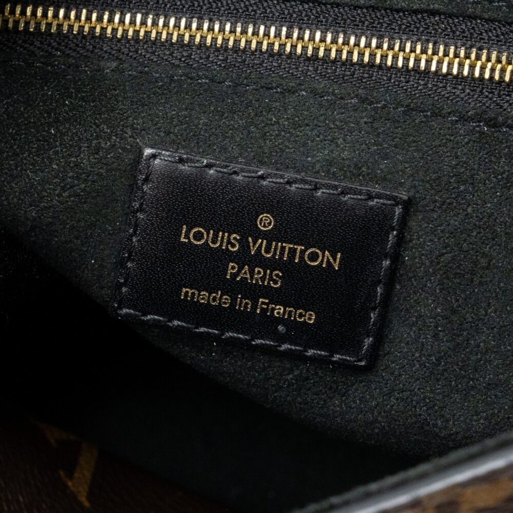 AAA Replica Louis Vuitton LV TOP HANDLE FLAP BAG MONOGRAM CANVAS / CALFSKIN BLACK GHW