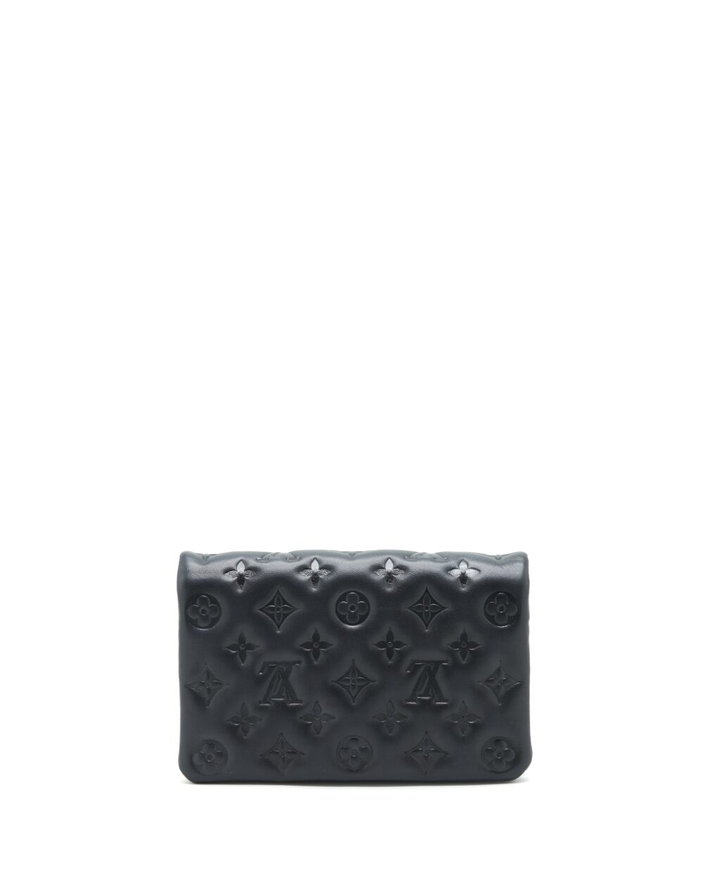 AAA Replica Louis Vuitton LV POCHETTE COUSSIN LAMBSKIN BLACK GHW