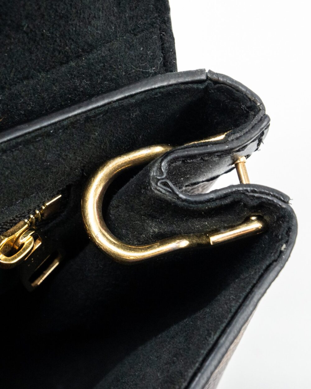 AAA Replica Louis Vuitton LV TOP HANDLE FLAP BAG MONOGRAM CANVAS / CALFSKIN BLACK GHW