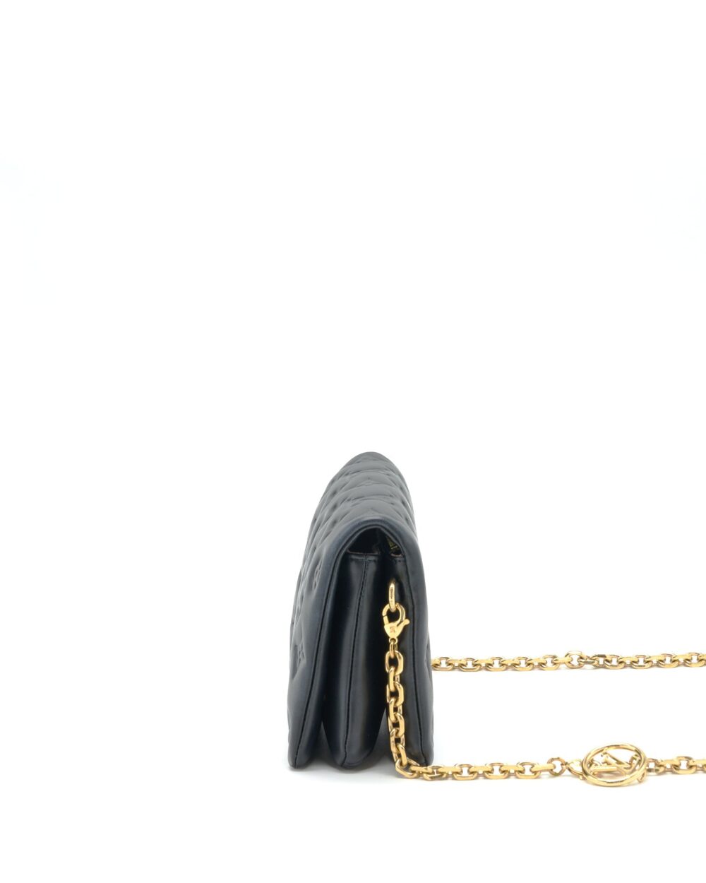 AAA Replica Louis Vuitton LV POCHETTE COUSSIN LAMBSKIN BLACK GHW